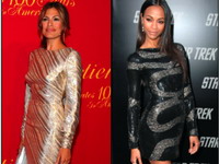 Eva Mendes şi Zoë Saldaña - două actriţe şi ţinutele lor lucitoare! - GALERIE FOTO!