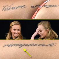 Hayden Panettiere are un tatuaj scris gresit! Rusinica! 