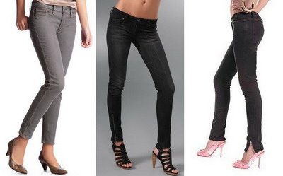 Trend alert: Se poarta jeansii stramti, cu fermoar pe picior!