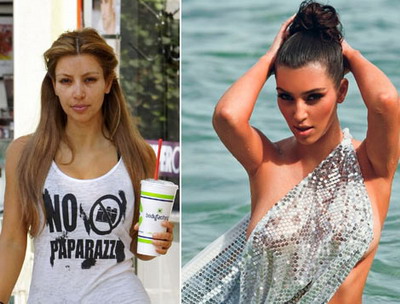 Kim Kardashian pare foarte obosita cand nu e machiata!