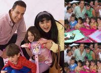 Victoria Ruffo si-a sarbatorit gemenii, care au implinit 5 ani
