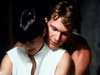 Participantii la ceremonia de adio a lui Patrick Swayze au fost intampinati de un cal alb