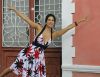 Martha Isabel Bolaños (Josefa), dupa ce a terminat de filmat o scena