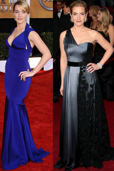 Kate Winslet adora sa mearga la evenimente si sa poarte tinute de gala, dar isi tine Oscarul la baie! FOTO