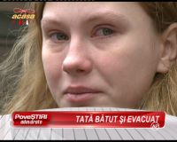 Tatal lovit de propriul fiu a fost evacuat, impreuna cu fiica lui! VIDEO