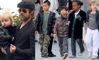 Cei 6 copii ai cuplului Brangelina - rasfatati in parc de Brad Pitt si parintii lui! GALERIE FOTO