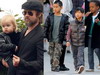 Cei 6 copii ai cuplului Brangelina - rasfatati in parc de Brad Pitt si parintii lui! GALERIE FOTO