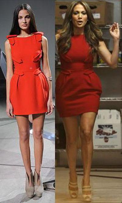 Jennifer Lopez - sexy Lady in Red, in rochie de la Halston! Iti place cum ii sta? FOTO&VIDEO