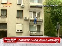 Un barman a cazut cand incerca sa ajunga pe balconul presupusei amante, blonda banuita ca ar fi avut o aventura cu Adi Mutu! VIDEO