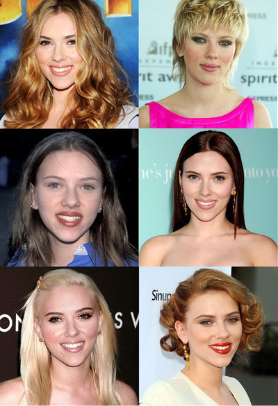 Scarlett Johansson a incercat toate culorile de par  - GALERIE FOTO