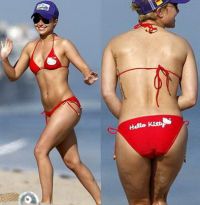 Hayden Panettiere in costum de baie: in fata-i vopsit gardul, iar in spate... celulita - GALERIE FOTO