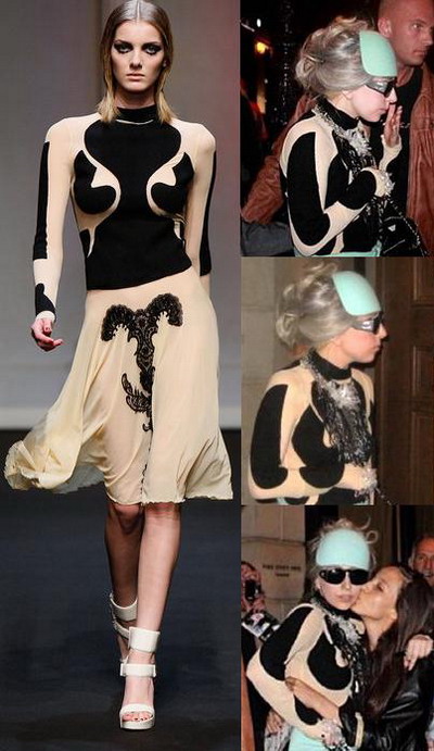 Lady GaGa poarta o tinuta creata de Ingrid Vlasov! FOTO&VIDEO