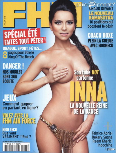Inna, sexy pe coperta revistei FHM din Franta