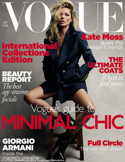 Kate Moss a pozat pentru 30 de coperti VOGUE – vezi toate numerele  revistei – GALERIE FOTO 