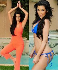Kim Kardashian a predat exercitii de yoga in cadrul reality show-ului sau - GALERIE FOTO 