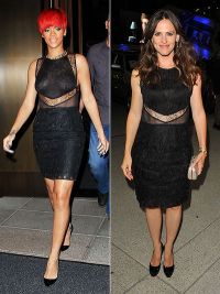 Rihanna versus Jennifer Garner – Cine arata mai bine in rochia Stella McCartney? 