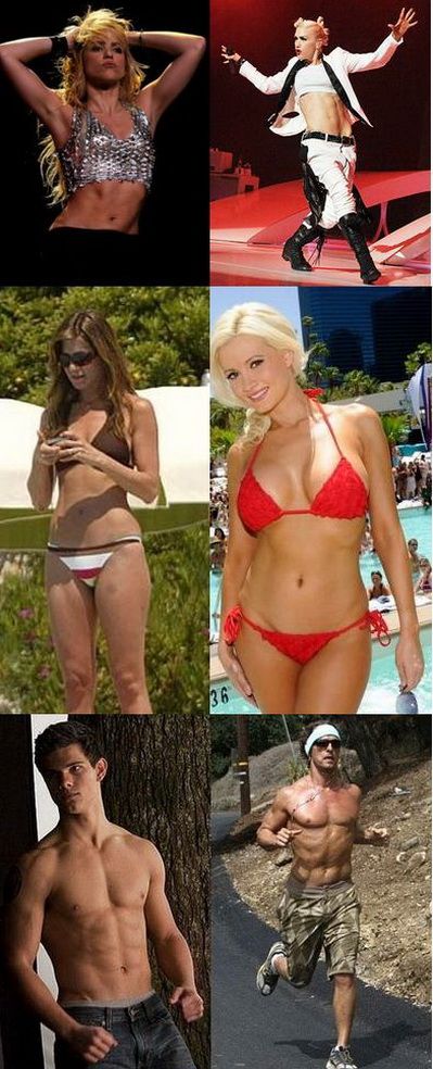 Vedetele de la Hollywood  si abdomenele lor perfecte – GALERIE FOTO 