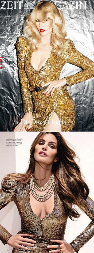 Rochia bijuterie Balmain, pe 7 coperte de reviste diferite !
