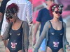 De Craciun, Rihanna si-a aratat formele voluptoase la plaja