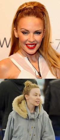 Kylie Minogue arata fabulos la 42 de ani, indiferent daca poarta sau nu machiaj