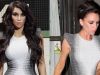 Kim Kardashian si Victoria Beckham – rochii identice, siluete diferite