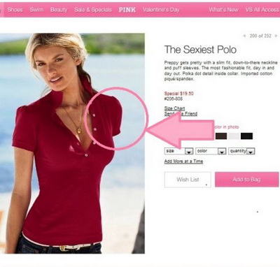  Eroare de PHOTOSHOP: Marissa Miller - fara mana stanga pe site-ul Victoria´s Secret