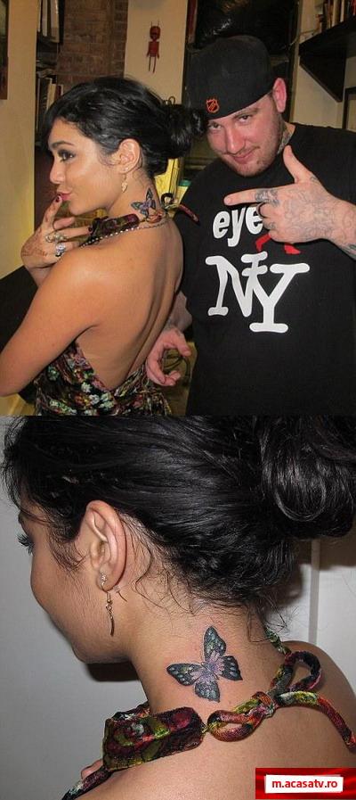 Vanessa Hudgens explica semnificatia tatuajului cu fluture de pe gat
