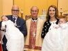 Celine Dion si-a botezat gemenii in rit catolic, iar nasi au fost fratii mai mari ai copiilor - FOTO
