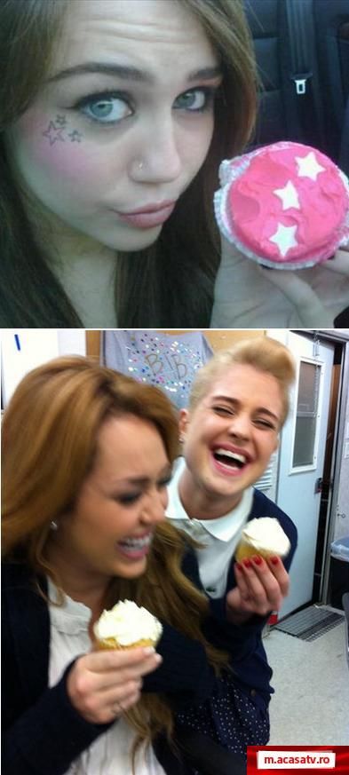 Miley Cyrus e innebunita dupa cupcakes