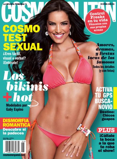 Gaby Espino - pe coperta Cosmopolitan de iunie, in patru tari simultan