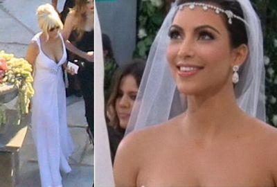 Kim Kardashian, eclipsata de Lindsay Lohan la propria nunta! FOTO