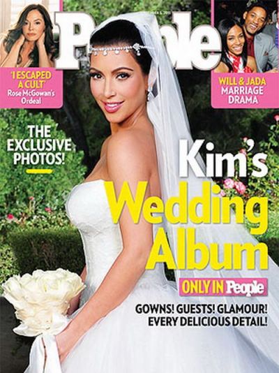 In sfarsit prima poza oficiala cu Kim Kardashian mireasa!