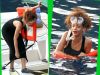 De rasul lumii: Rihanna a facut scufundari in rochie, machiata si cu bijuterii!