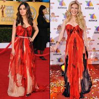 Edith Gonzalez versus Mila Kunis - Cui ii sta mai bine in rochia Alexander McQueen?
