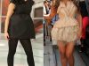 	Beyonce adopta acelasi stil vestimentar ca si Andra - rochii bufante, care sa ii ascunda burtica de gravida