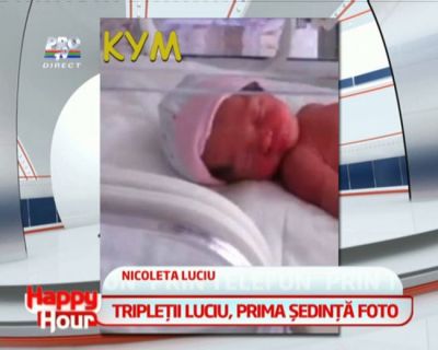 Nicoleta Luciu le-a facut poze celor trei bebelusi!
