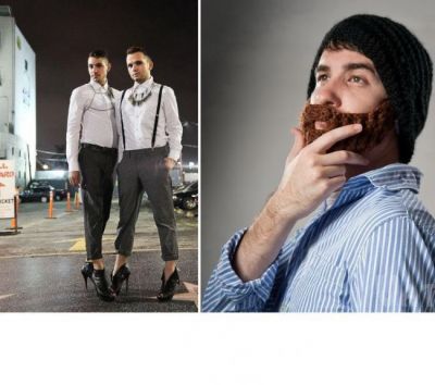 Ultimele aberatii in moda masculina - pantofii cu toc si caciula cu barba