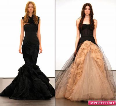 Rochiile de mireasa negre, propunerile Vera Wang pentru toamna-iarna. Ai purta una la nunta ta?