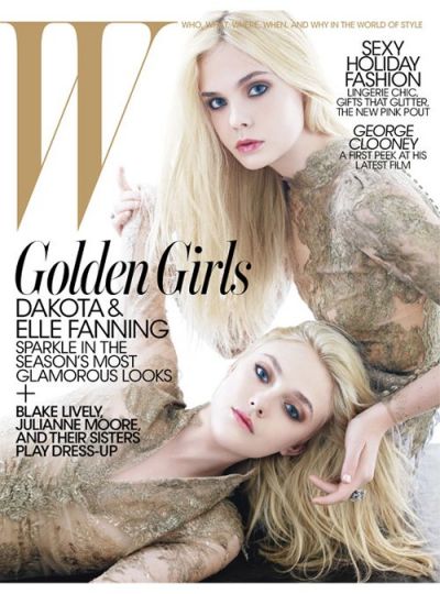 Surorile Dakota si Elle Fanning, impreuna pe coperta revistei W. Iti vine sa crezi ca sunt inca minore? - FOTO