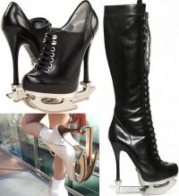 Botine si patine 2 in 1: Uite cum poti patina purtand tocuri super inalte! FOTO&VIDEO