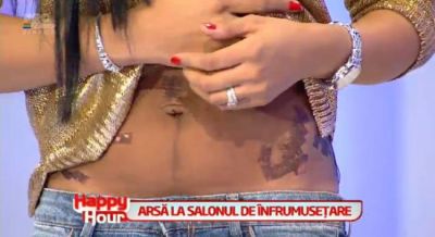 Cum arata Laurette dupa ce a fost la salonul de infrumusetare! Uite ce semne are pe burta