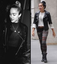 Sunt aproape la fel, dar diferenta dintre aceste poze este de 24 ani - Vezi cine o copiaza pe Madonna