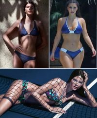 Femeia snur sau femeia cu forme: surorile Kardashian in costum de baie. Cine arata mai bine? - FOTO