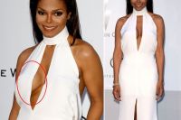 Dovada ca operatiile estetice te pot mutila. Janet Jackson, cu sanii distrusi pecovorul rosu