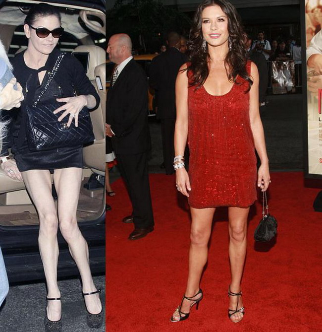 Mai slaba ca niciodata, Catherine Zeta Jones intra in randul anorexicelor! FOTO!