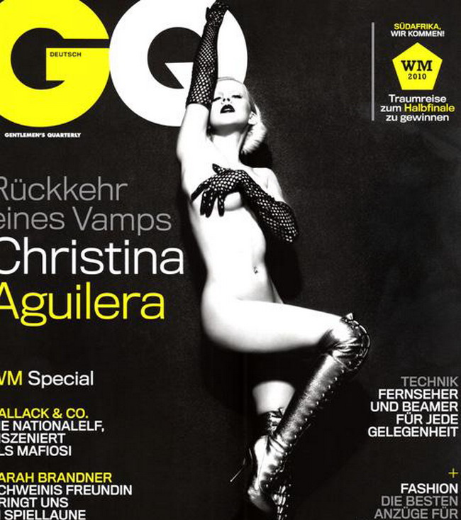Christina Aguilera â€“ goala pe coperta revistei â€œGQâ€