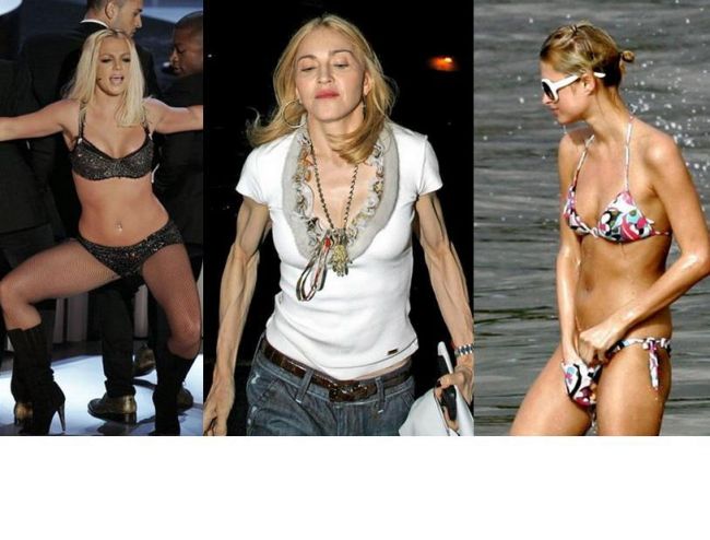 Madonna, Britney si Paris - intr-un top al celor mai putin sexy persoane din lume!
