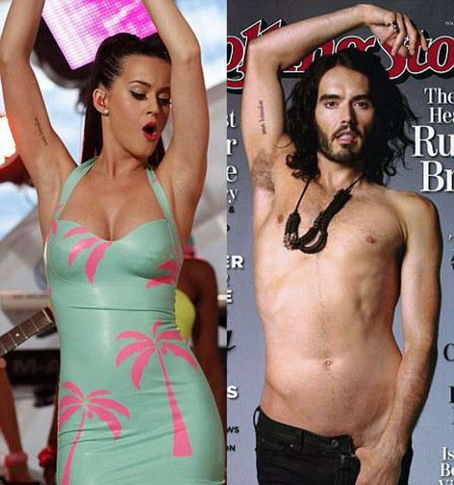 Katy Perry si Russell Brand ndash; tatuaje identice FOTO!