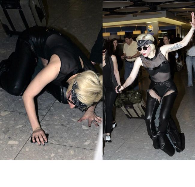 In sfarsit: Lady Gaga a cazut de pe platformele gigant! FOTO!
