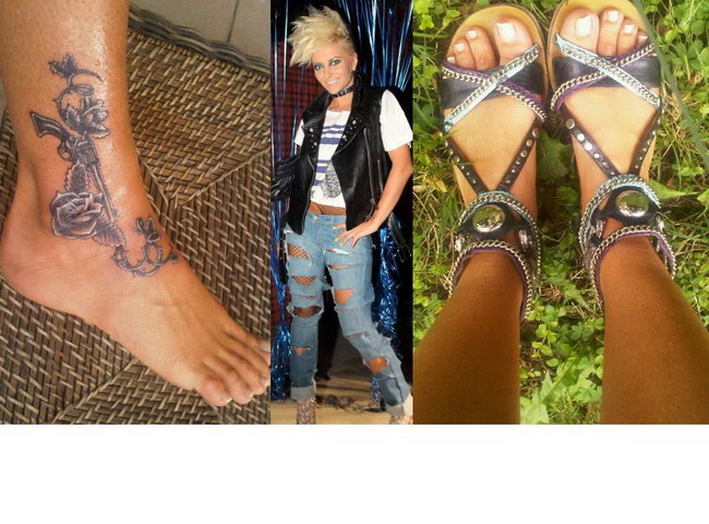 Delia Matache si-a expus ultimul tatuaj si noile sandale pe Facebook. Iti plac?